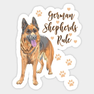 German Shepherds Rule! Especially for GSD owners! Sticker